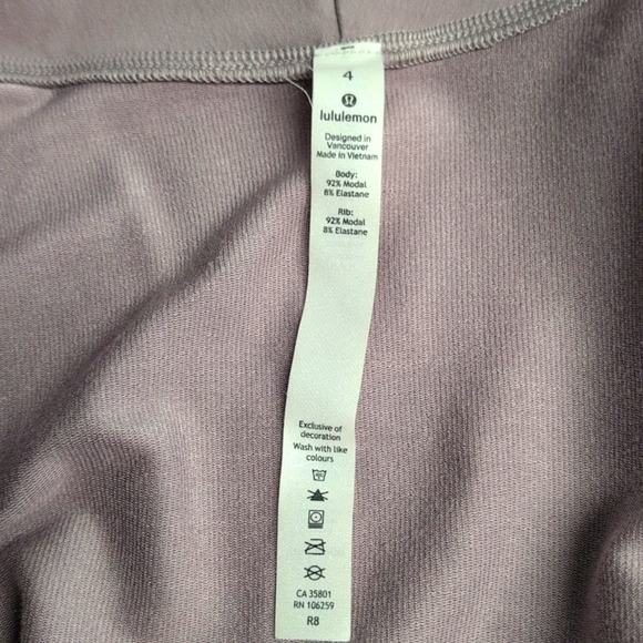 Lululemon Back In Action Wrap Cardigan Smoky Blush Oversized Size 4 - Picture 11 of 11